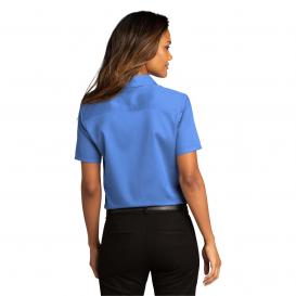 Port Authority LW809 Ladies Short Sleeve SuperPro React Twill Shirt - Ultramarine Blue