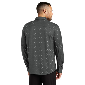 Mercer+Mettle MM1018 Long Sleeve Stretch Woven Shirt - Anchor Grey Geo Diamond