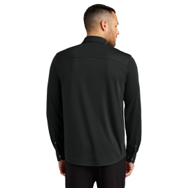 Mercer+Mettle MM1018 Long Sleeve Stretch Woven Shirt - Deep Black