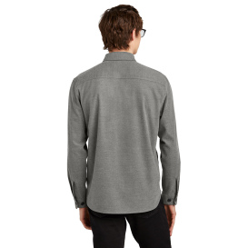 Mercer+Mettle MM2020 Long Sleeve Twill Overshirt - Light Anchor Grey Heather