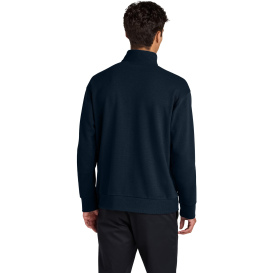Mercer+Mettle MM3040 Linear Texture 1/4-Zip - Night Navy