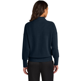 Mercer+Mettle MM3041 Ladies Linear Texture 1/4-Zip - Night Navy