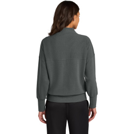 Mercer+Mettle MM3041 Ladies Linear Texture 1/4-Zip - Storm Gray