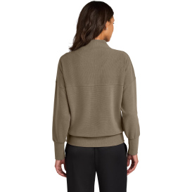 Mercer+Mettle MM3041 Ladies Linear Texture 1/4-Zip - Warm Taupe
