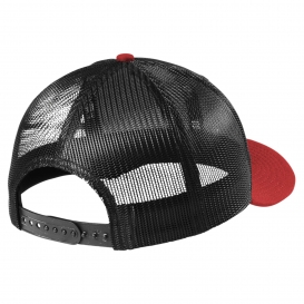New Era NE207 Snapback Low Profile Trucker Cap - Black/Scarlet