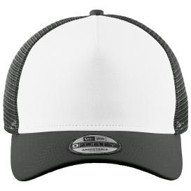 New Era NE212 A-Frame Snapback Mesh Back Cap - White/Graphite/Graphite