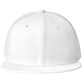 New Era NE4020 Standard Fit Flat Bill Snapback Cap - White