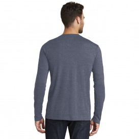 New Era NEA102 Heritage Blend Long Sleeve Crew Tee - True Navy Heather