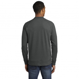 New Era NEA123 Sueded Cotton Blend 1/4-Zip Pullover - Black Heather