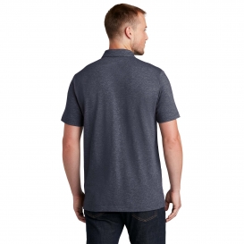 New Era NEA301 Slub Twist Polo - True Navy Twist