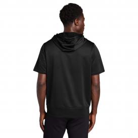 New Era NEA533 Performance Terry Short Sleeve Hoodie - Black