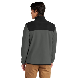 The North Face NF0A7V4J Glacier Full-Zip Fleece Jacket - Asphalt Grey/TNF Black