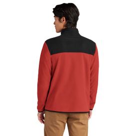 The North Face NF0A7V4J Glacier Full-Zip Fleece Jacket - Rage Red/TNF Black