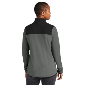 The North Face NF0A7V4M Ladies Glacier 1/4-Zip Fleece - Asphalt Grey/TNF Black