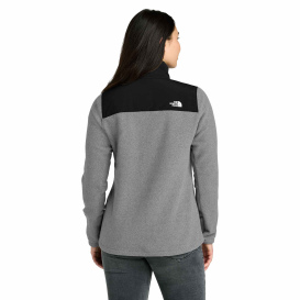 The North Face NF0A8BUR Ladies Highest Peak Full-Zip Fleece Jacket - TNF Medium Grey Heather/TNF Black