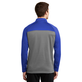 Nike NKAH6254 Therma-FIT 1/2-Zip Fleece - Game Royal/Dark Grey Heather