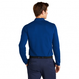 Nike NKDC2104 Dri-FIT Micro Pique 2.0 Long Sleeve Polo - Gym Blue