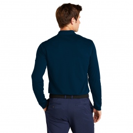 Nike NKDC2104 Dri-FIT Micro Pique 2.0 Long Sleeve Polo - Navy