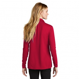 Nike NKDC2105 Ladies Dri-FIT Micro Pique 2.0 Long Sleeve Polo - University Red