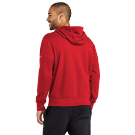 Nike NKDR1499 Club Fleece Sleeve Swoosh Pullover Hoodie - University Red