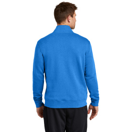 Nike NKDX6718 Club Fleece Sleeve Swoosh 1/2-Zip - Light Game Royal Heather