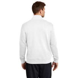 Nike NKDX6718 Club Fleece Sleeve Swoosh 1/2-Zip - White