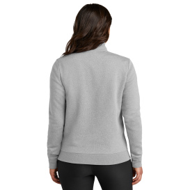 Nike NKDX6720 Club Fleece Sleeve Swoosh 1/2-Zip - Dark Grey Heather