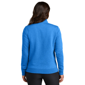 Nike NKDX6720 Club Fleece Sleeve Swoosh 1/2-Zip - Light Game Royal Heather