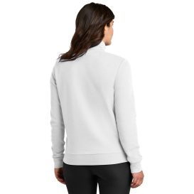 Nike NKDX6720 Club Fleece Sleeve Swoosh 1/2-Zip - White