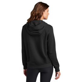 Nike NKFD9889 Ladies Club Fleece Sleeve Swoosh Pullover Hoodie - Black