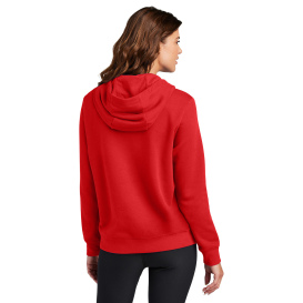 Nike NKFD9889 Ladies Club Fleece Sleeve Swoosh Pullover Hoodie - University Red