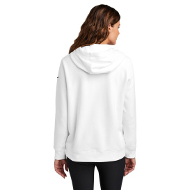 Nike NKFD9889 Ladies Club Fleece Sleeve Swoosh Pullover Hoodie - White