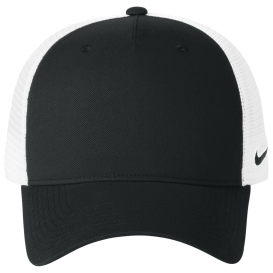 Nike NKFN9893 Snapback Mesh Trucker Cap - Black/White