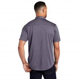 OGIO OG141 Gravitate Full-Button Polo - Navy Heather