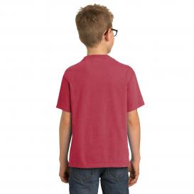 Port & Company PC099Y Youth Beach Wash Garment-Dyed Tee - Merlot