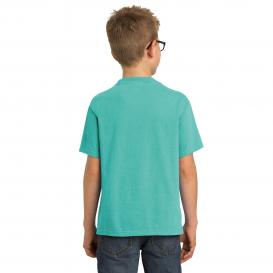 Port & Company PC099Y Youth Beach Wash Garment-Dyed Tee - Peacock