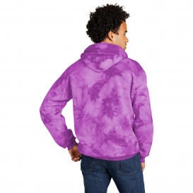 Port & Company PC144 Crystal Tie-Dye Pullover Hoodie - Purple