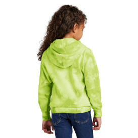 Port & Company PC144Y Youth Crystal Tie-Dye Pullover Hoodie - Lemon Lime