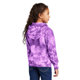 Port & Company PC144Y Youth Crystal Tie-Dye Pullover Hoodie - Purple