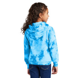 Port & Company PC144Y Youth Crystal Tie-Dye Pullover Hoodie - Sky Blue