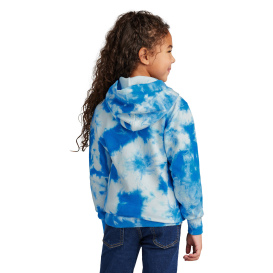 Port & Company PC144Y Youth Crystal Tie-Dye Pullover Hoodie - True Royal