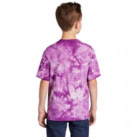 Port & Company PC145Y Youth Crystal Tie-Dye Tee - Purple