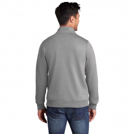 Port & Company PC78FZ Core Fleece Cadet Full-Zip Sweatshirt - Athletic Heather