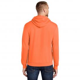 Port & Company PC78H Core Fleece Pullover Hooded Sweatshirt - Neon Orange
