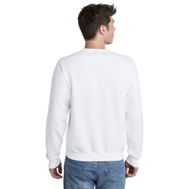 Port & Company PC78PKT Core Fleece Crewneck Pocket Sweatshirt - White