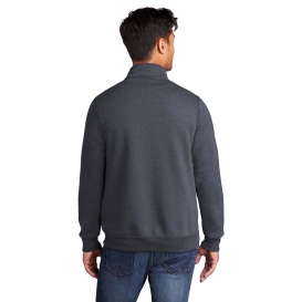 Port & Company PC78Q Core Fleece 1/4-Zip Pullover Sweatshirt - Heather Navy