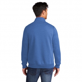 Port & Company PC78Q Core Fleece 1/4-Zip Pullover Sweatshirt - Heather Royal