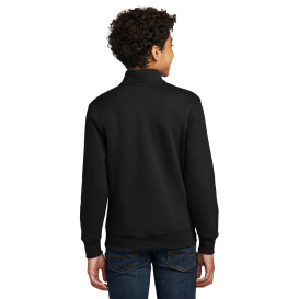 Port & Company PC78YQ Youth Core Fleece 1/4-Zip Sweatshirt - Jet Black