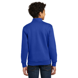 Port & Company PC78YQ Youth Core Fleece 1/4-Zip Sweatshirt - True Royal