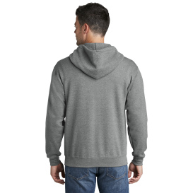 Port & Company PC78ZH Core Fleece Full-Zip Hooded Sweatshirt - Graphite Heather